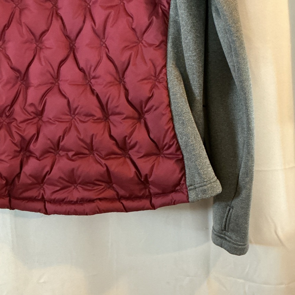 Women's North Face Burgundy Mashup Pullover Hooded Down Filled Jacket. Size L - Picture 11 of 11